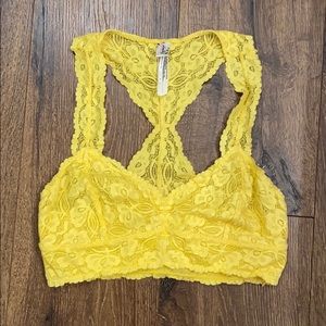 Free People Bright yellow bralette